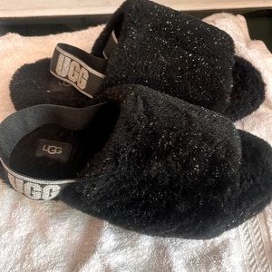 Black UGG slippers